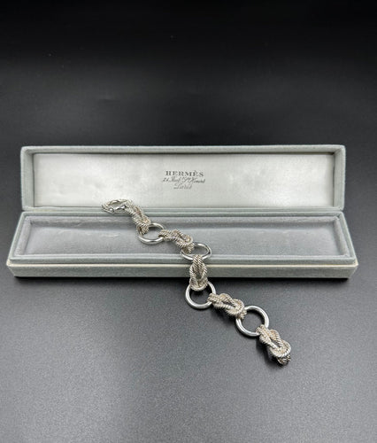 Bracelet HERMÈS. Bracelet vintage argent 800 58 Facettes