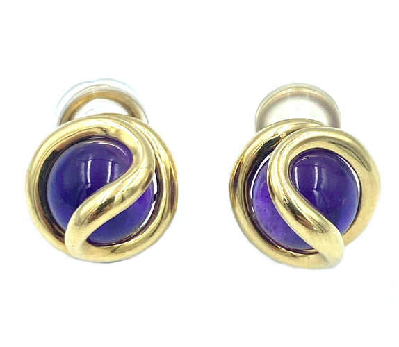 Boucles d'oreilles GILBERT ALBERT. Paire de boucles d’oreilles or jaune 58 Facettes