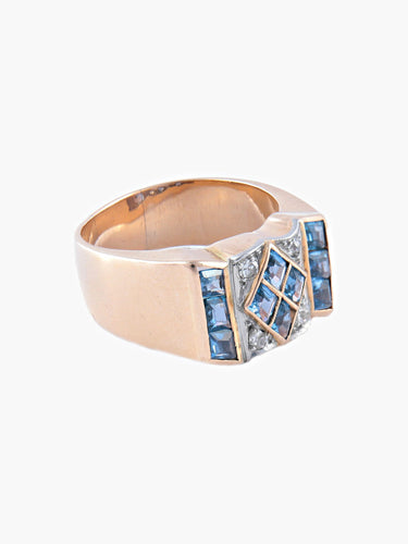 Bague Bague Tank Or Jaune 58 Facettes