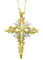 Collier GILBERT ALBERT. Croix en or jaune et diamants 58 Facettes