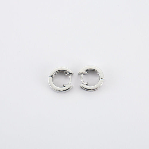 Boucles d'oreilles Créoles Diamants Baguette 58 Facettes