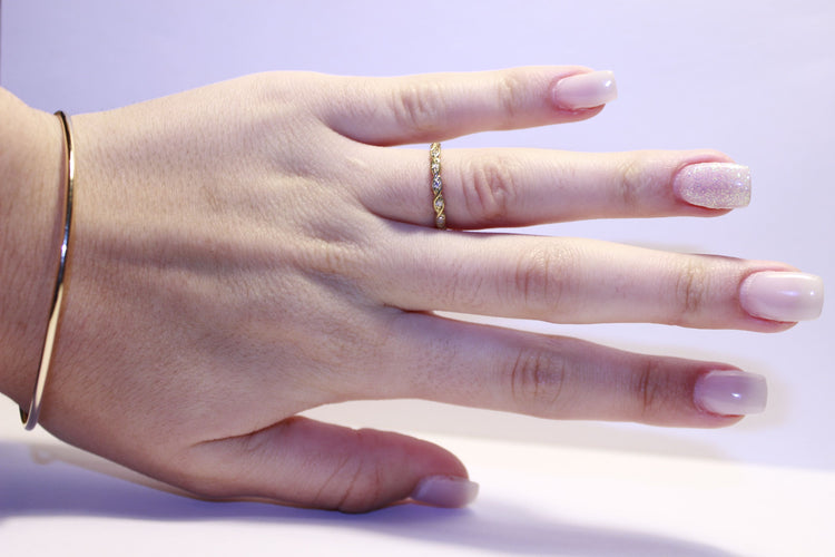 Bague 52 Bague Or jaune Diamants 58 Facettes