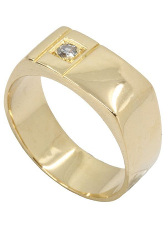 Bague CHEVALIÈRE MODERNE DIAMANT 58 Facettes 046321