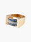 Bague Bague " Tank " Or Rose et Platine 58 Facettes