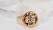 Bague Bague Tank en or rose et diamant taille ancienne 0,12ct 58 Facettes 27639