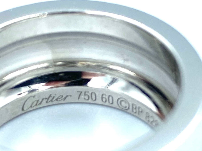 Bague CARTIER. Collection Love, bague or blanc et diamant 58 Facettes