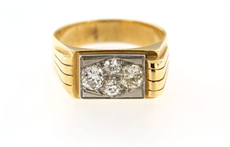 Bague Bague Tank en Or jaune, diamants 58 Facettes 5251y