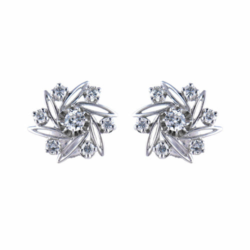 Boucles d'oreilles Boucles d'oreilles Fleurs Diamants 58 Facettes