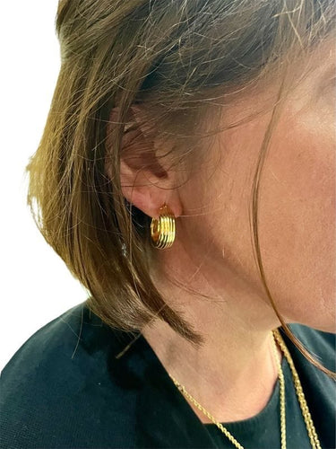 Boucles d'oreilles CRÉOLES MODERNES 58 Facettes 045851