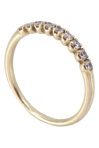 Bague DEMI-ALLIANCE DIAMANTS 58 Facettes 074431