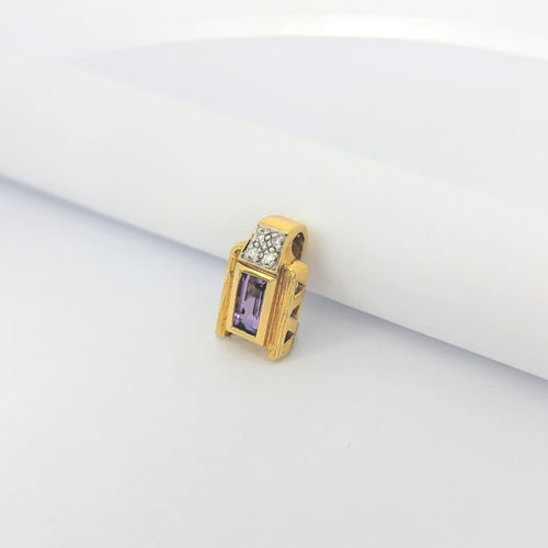 Pendentif Pendentif or jaune diamants et améthyste 58 Facettes 27235