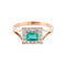 Bague 54 Bague Emeraude Diamants 58 Facettes