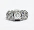 Bague 56.5 Bague 1930 Or gris Diamants 58 Facettes 1-981/2