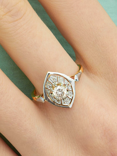 Bague 56 Bague Navette Diamants 58 Facettes