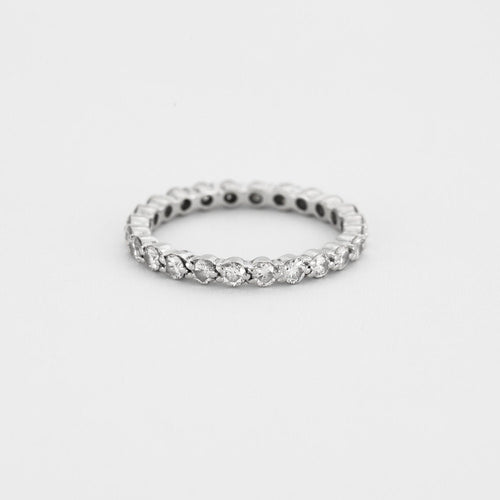 Bague 52 Alliance américaine Or blanc Diamants 0.80ct 58 Facettes 240032