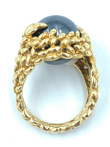 Bague GILBERT ALBERT. Bague or et billes interchangeables 58 Facettes