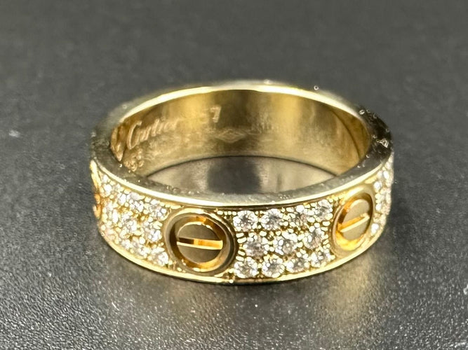 Bague 57 CARTIER - Bague "Love" Or jaune Diamants 58 Facettes
