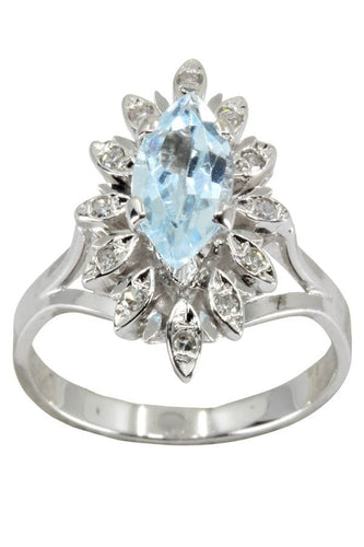 MARQUISE TOPAZE ET DIAMANTS ANNÉES 50' 58 Facettes 038751