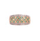 Bague 54 Parure Bague et boucles d’oreilles motif treillis diamants et émeraudes 58 Facettes