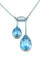 Collier Collier Lavallière Diamants Aigues-marines 58 Facettes