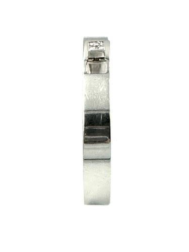 Bracelet DINH VAN. Bracelet Cube Serrure or blanc diamants 58 Facettes