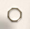 Bague 54.5 Bague hexagonale en Or blanc & diamants 58 Facettes