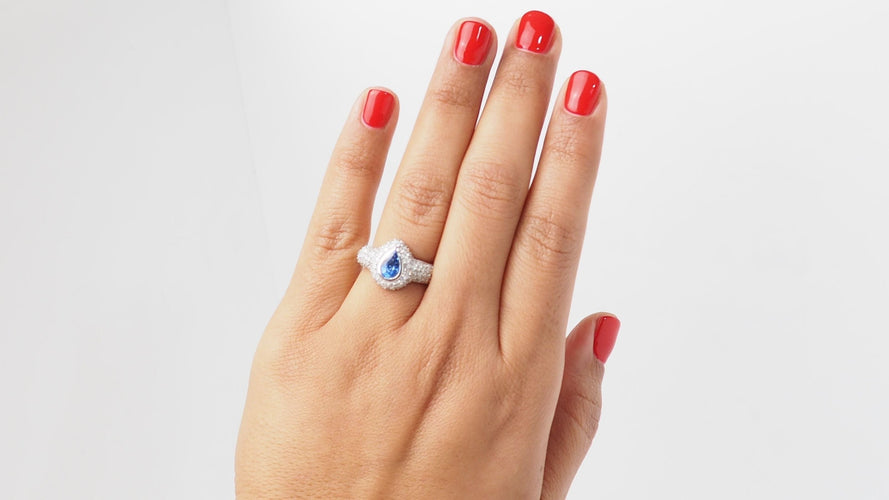 Bague 54 Bague Saphir Ceylan Diamants 58 Facettes 32511
