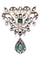 Broche BROCHE PENDENTIF ART-NOUVEAU ÉMERAUDES ET DIAMANTS 58 Facettes 066481