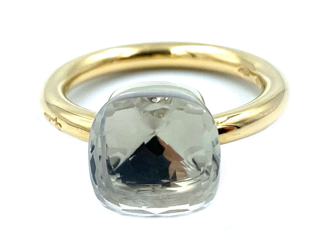 Bague Pomellato. Bague Nudo Classique or et quartz blanc 58 Facettes