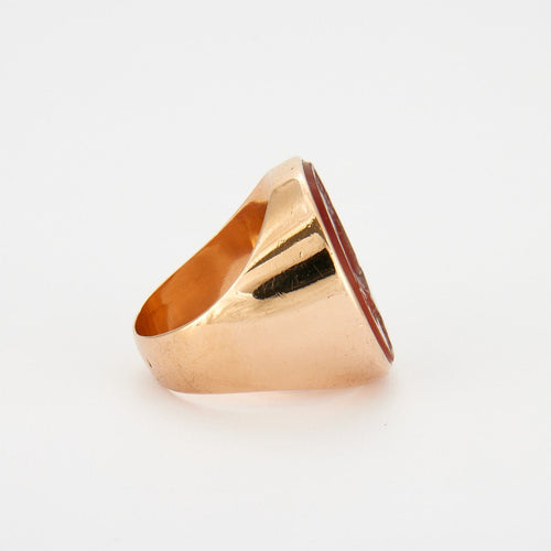 Bague 63 Bague Chevalière Cornaline 58 Facettes 332.25