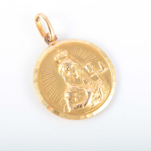 Pendentif Pendentif médaille religieuse deux sens or jaune 58 Facettes 2558