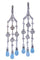 Boucles d'oreilles BOUCLES D'OREILLES PENDANTES TOPAZES ET DIAMANTS 58 Facettes 074091