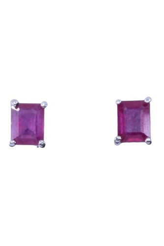 Boucles d'oreilles BOUCLES D'OREILLES CLOUS RUBIS 58 Facettes 074071