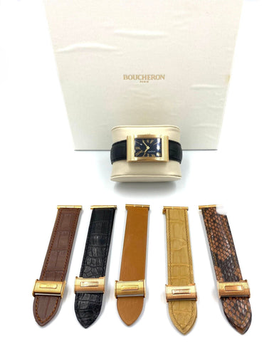 Montre Boucheron. Montre Reflet Large or rose 58 Facettes