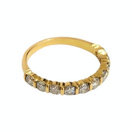 Bague 54 Demi alliance diamants 58 Facettes 1-1078/8