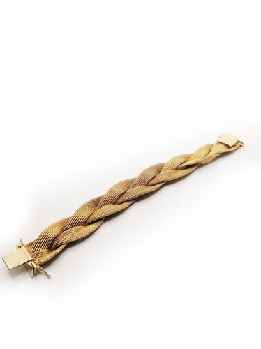 Bracelet Bracelet or jaune tressé 58 Facettes 2137