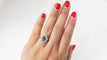 Bague 55 Bague émeraude ovale et diamants 58 Facettes 4937