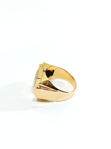 Bague 52 Bague Tank Or et Diamant 58 Facettes
