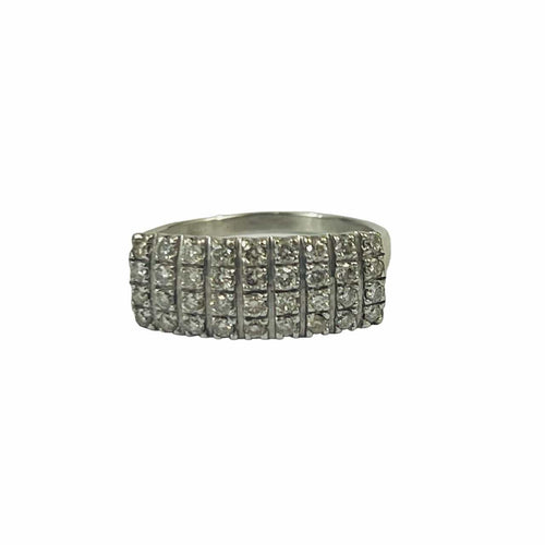 Bague Bague Or Blanc Diamants 58 Facettes 20400000761