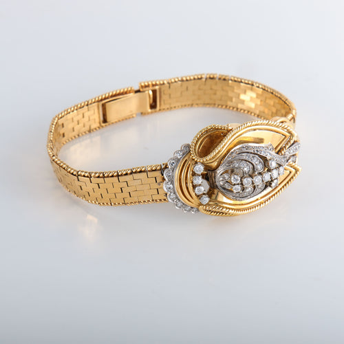 Montre Montre Rolex "dissimulée" or jaune diamants 58 Facettes 110.97