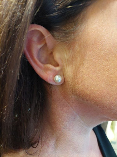 Boucles d'oreilles Boucles d'oreilles perles d'Akoya or jaune 58 Facettes 081441