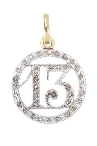 Pendentif PENDENTIF PORTE-BONHEUR ANCIEN 58 Facettes 060291