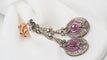 Boucles d'oreilles Boucles d'oreilles en or rose et argent, rubis et diamants 58 Facettes 30351