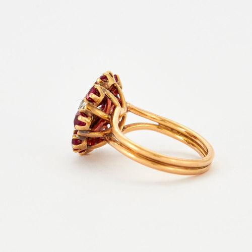 Bague 50 Bague Fleur Rubis Diamants 58 Facettes 230371