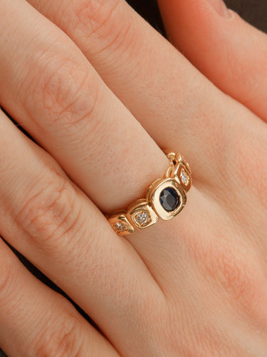 Bague 52 Bague Saphirs et Diamants 58 Facettes HS2999