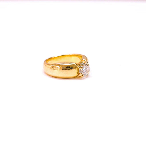 Bague 49 Bague Solitaire Diamant 0.65ct Or jaune 58 Facettes solo.jonc/632.2