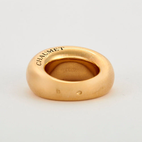 Bague 51 CHAUMET - Large anneau en or jaune 58 Facettes