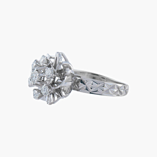 Bague Bague Or Blanc diamants 58 Facettes