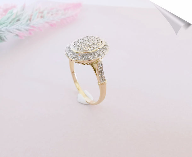 Bague 59.5 Bague Diamants Or Deux Tons 58 Facettes AA 1521