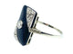 Bague 54.5 Bague Art Déco onyx et diamants 58 Facettes